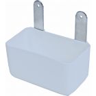 Weduwschapbakje Wit Plastic Met Metalen Lipjes -9,0 x 9,5 x 5,5 cm