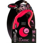 Flexi Rollijn CLASSIC Cord Medium Rood -8 meter