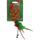 Xmas Kat Speelgoed Kerstboom+Catnip+Veren+Bel Bruin- 12cm