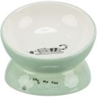 Trixie Voer/Waterbak Verhoogd Keramiek Salie / Wit -0,15 l/ø 13 cm