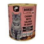 Rokus chunks cat adult salmon 810gr