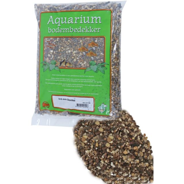 Aquarium Grind Donker 3-6 mm -8 kg