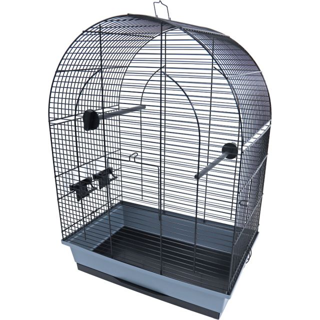 Interzoo Vogelkooi Lusi 2, Zwart/ Grijs -58,0 x 46,0 x 28,5 cm