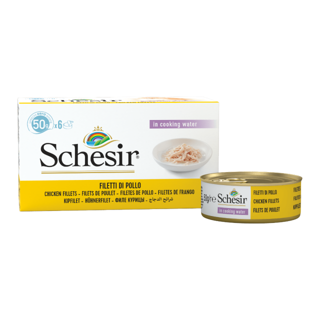 Schesir Cat Chicken & Rice Nat. -6x50 gram