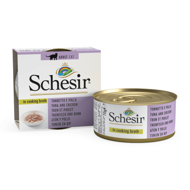 Schesir Cat Broth Tuna & Chicken - 70 Gr