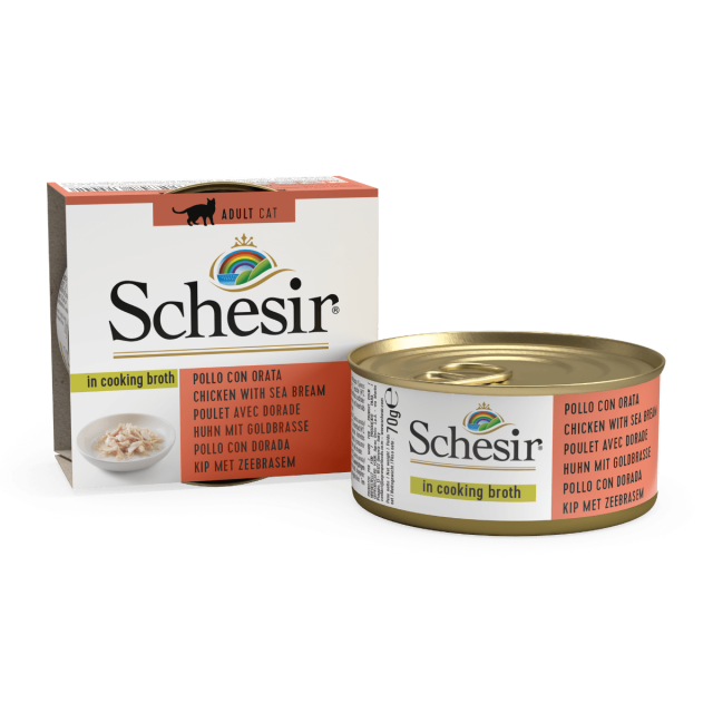 Schesir Cat Broth Chicken & Sea Bream -70 gram