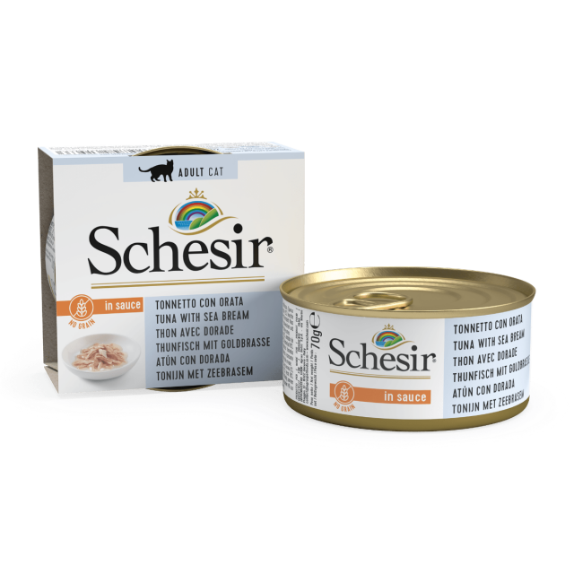 Schesir Cat Pouch Broth Tuna & Seabream -70 Gr