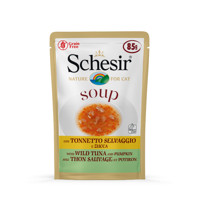Schesir Cat Soup Wild Tuna and Pumpkin -85 gram
