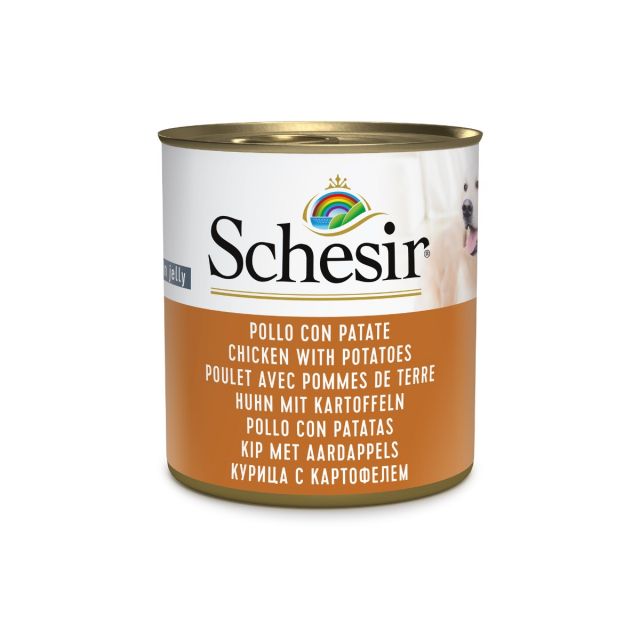 Schesir Hond Kip Aardappel Gelei -285 gram