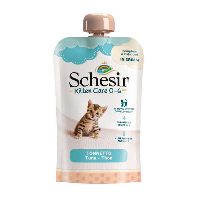 Schesir Kitten 0-6 mnd Tonijn Cream -150 gram
