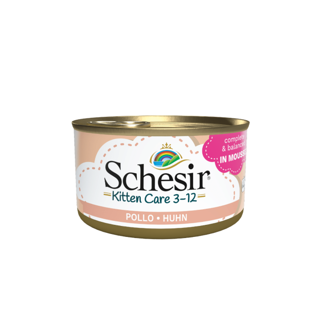 Schesir Kitten 3-12 mnd Kip Mouse -85 gram