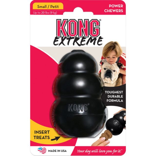KONG Extreme Zwart  Small- 4,5x4,5x7,5 cm