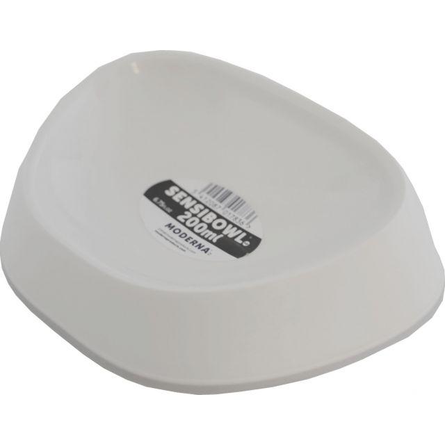Moderna Katteneetbak Sensi Bowl Plastic Soft Wit -200 ml