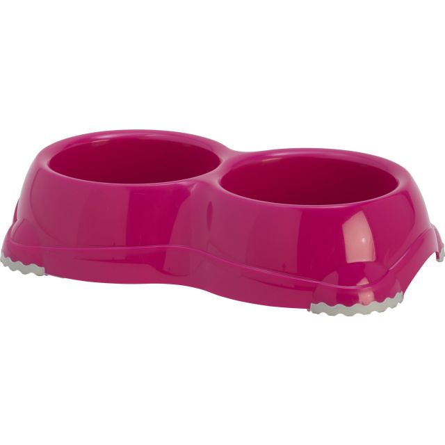 Moderna Eetbak Plastic Hond Smarty 1 Dubbel Hot pink-2x330 ml