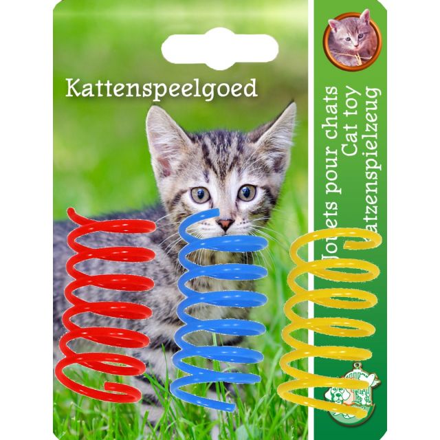 Boon kattenspeelgoed Springveer, Ø 2×5 cm 3 stuks