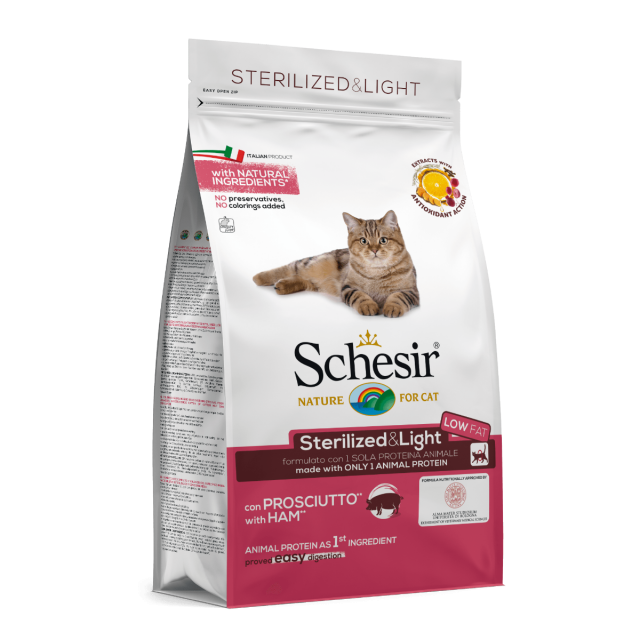 Schesir Kat Dry Sterilized Ham -1.5 kg 