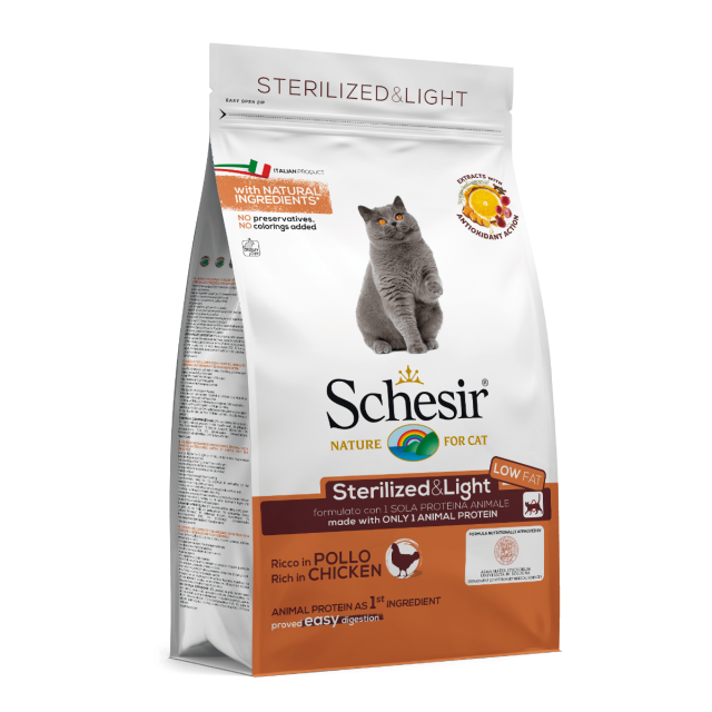 Schesir Kat Dry Sterilized Kip -400 gram