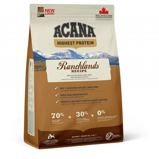 Acana Highest protein Ranchlands Dog -2 kg