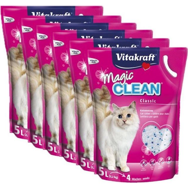 Vitakraft Magic Clean Lavendel -6 x 5 ltr  -Voordeelpack-