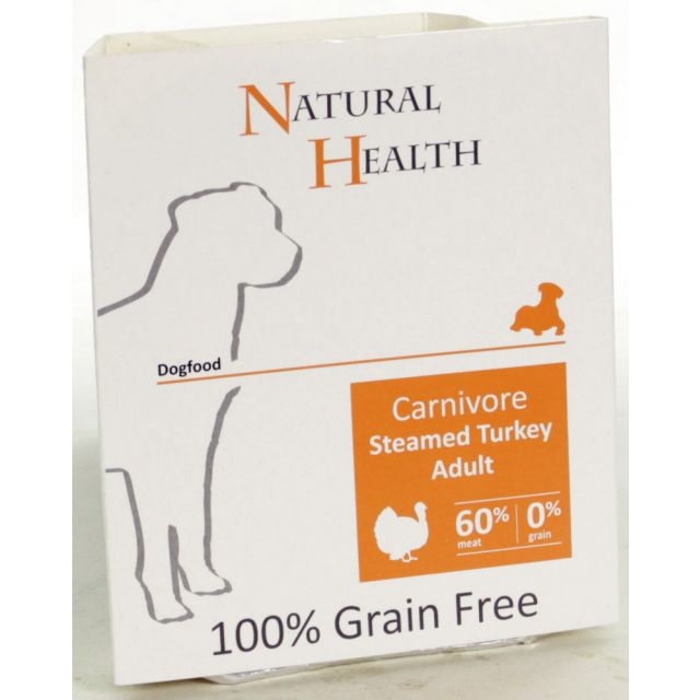 Natural Health Dog Steamed Carnivore Turkey -395 gram