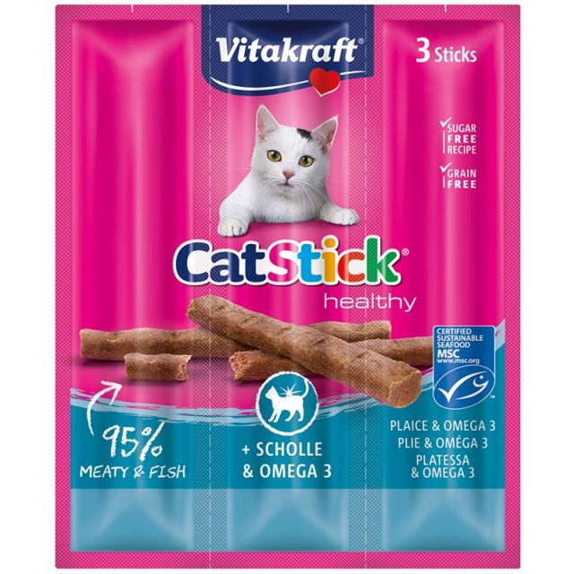 Vitakraft Cat-Stick Mini Schol & Omega 3 - 3 stuks