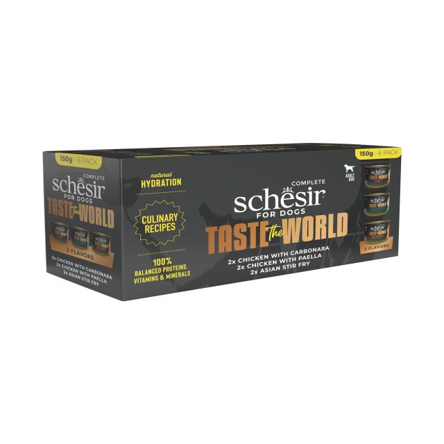 Schesir Taste Of The World Hond Variety pack-6x150 gram