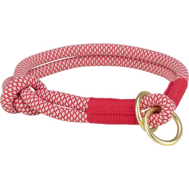 Trixie Soft Rope Half-Slip Halsband XS-S 30 cm/ø 6 mm Rood/Creme'