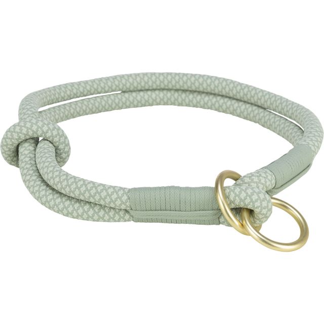 Trixie Soft Rope Half-Slip Halsband  S-M  40 cm/ø 10 mm Salie/Mintgroen
