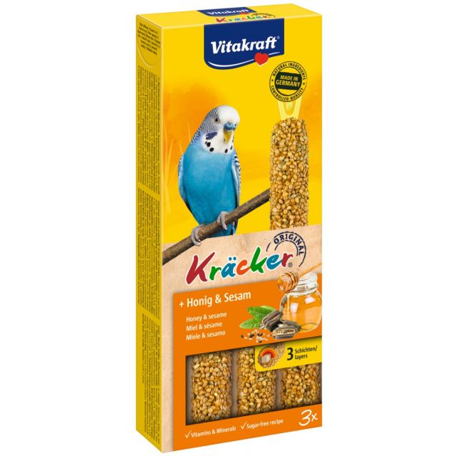 Vitakraft Parkiet Kracker Honing/ Sesam 3 in 1