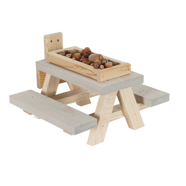 Tweetfeed Eekhoorn Picknicktafel Wand