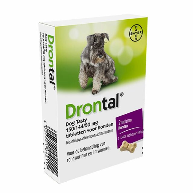 Drontal Tasty Ontworming Hond - 2 Tabletten