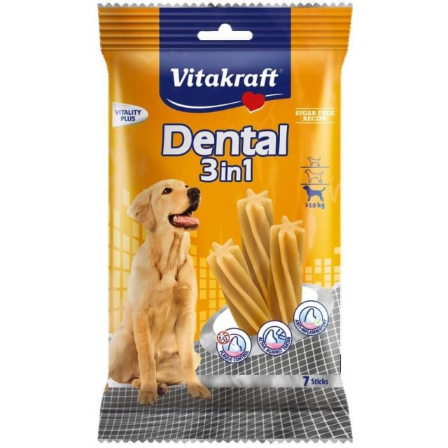 Vitakraft Dental 3 in 1 Medium -7 stuks 