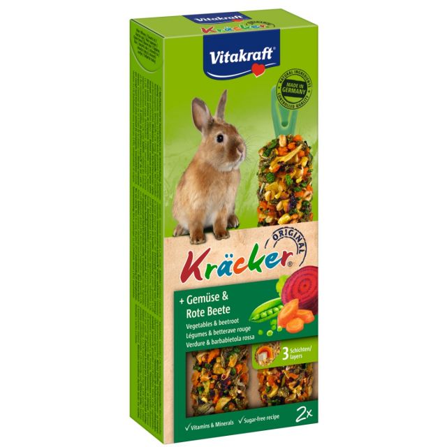 Vitakraft Konijn Kracker Groente & Rode Bieten -2 in 1