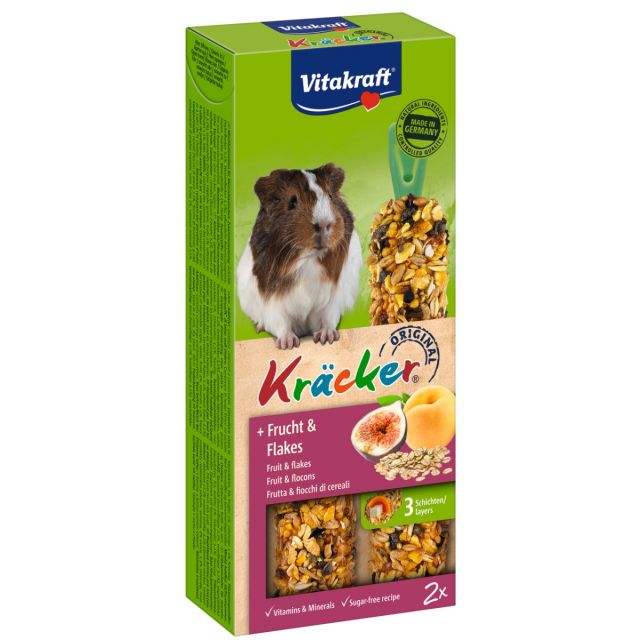 Vitakraft Krackers cavia's Fruit & Flakes -2-in-1