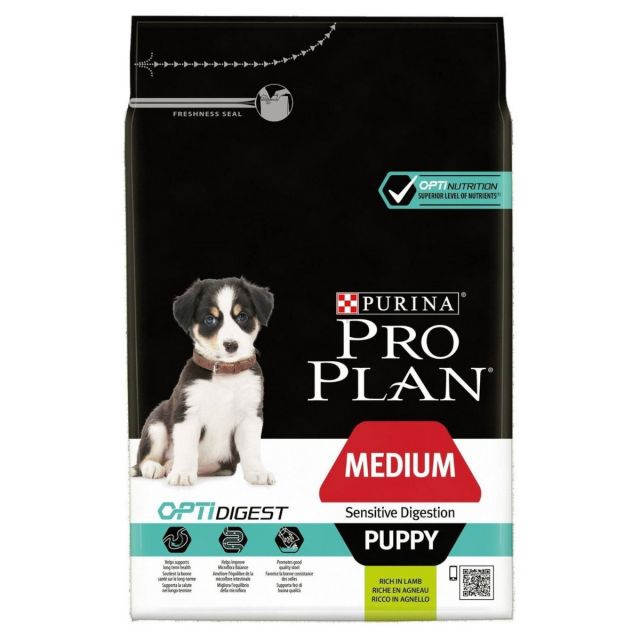 Pro Plan Breeder Medium Puppy Sensitive Digestion Lamb -18 kg  _Voordeelzak 