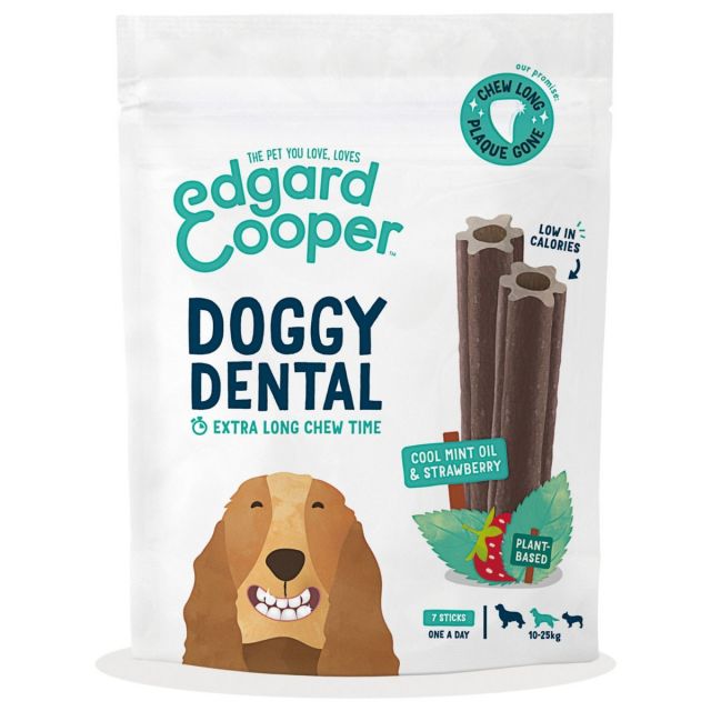 Edgard&Cooper Doggy Dental Medium Aardbei & Mint  MP160gr