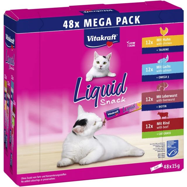 Vitakraft Cat Liquid Snacks Mega Pack  MSC -48 x Mega pack