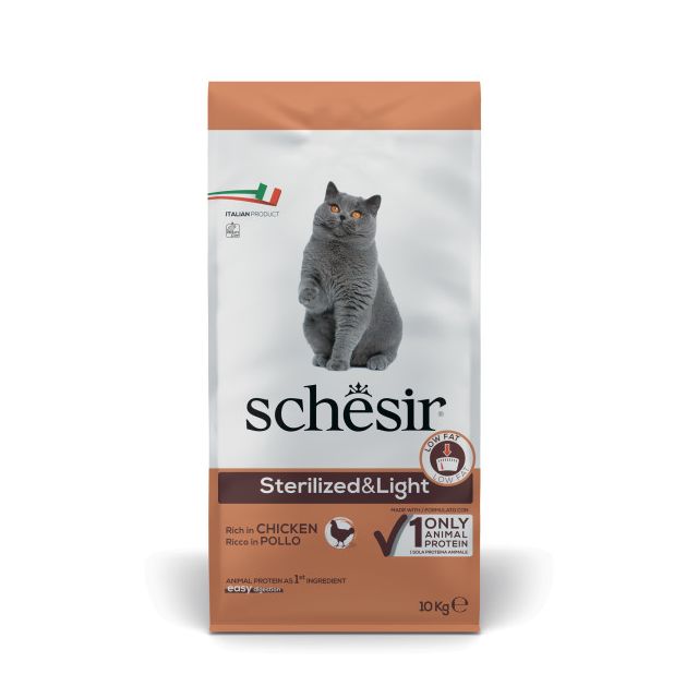 Schesir Kat Dry Sterilized Kip -10 kg 