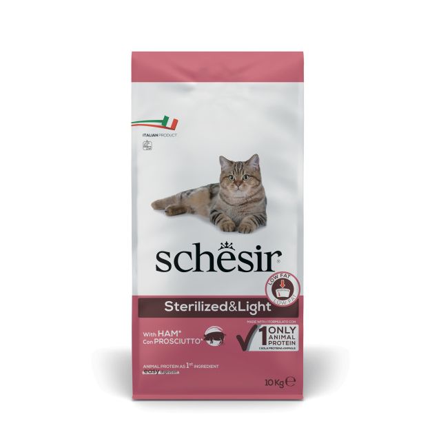 Schesir Kat Dry Sterilized Ham -10kg