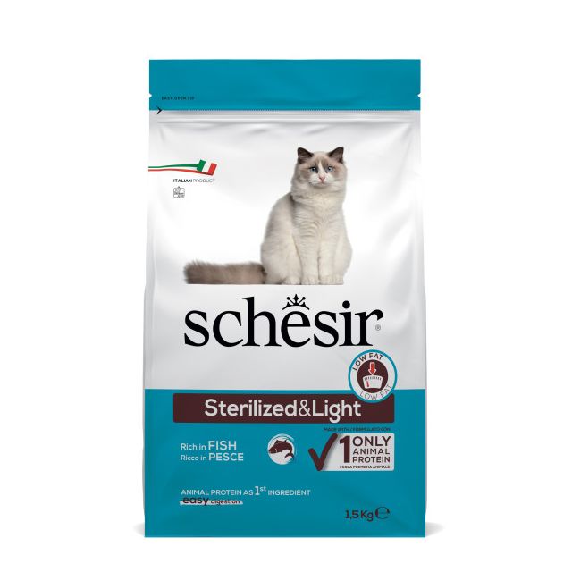 Schesir Kat Dry Sterilized Vis -1,5kg