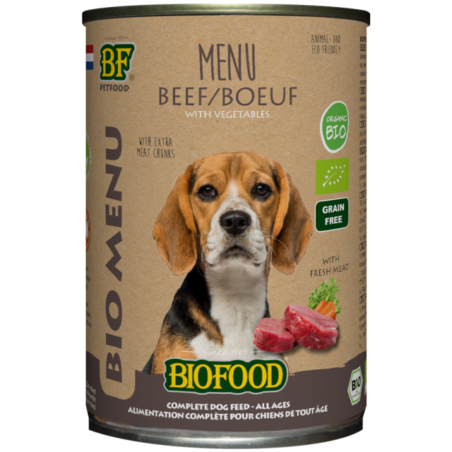 Biofood Dog Organic Rund Menu -400 gram