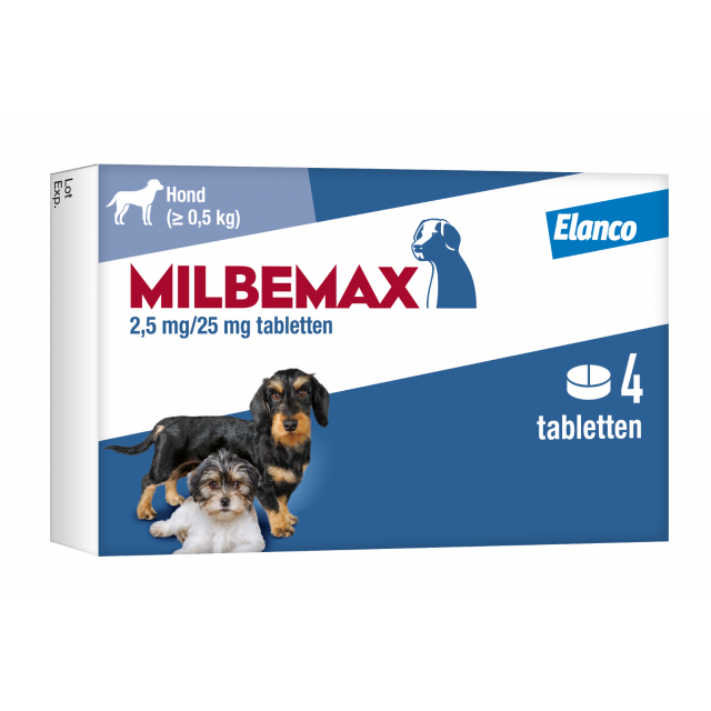 Milbemax Kleine Hond (1-5 kg) - 4 stuks
