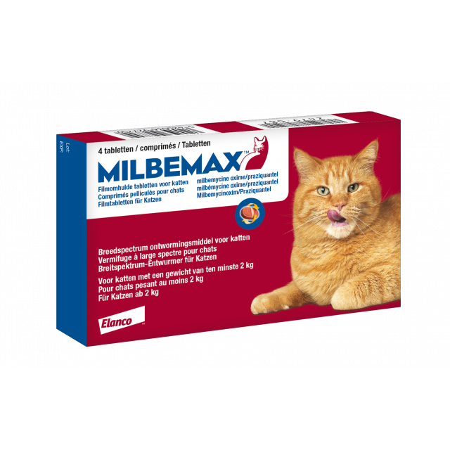 Milbemax Katten (vanaf 2 kg) - 4 stuks