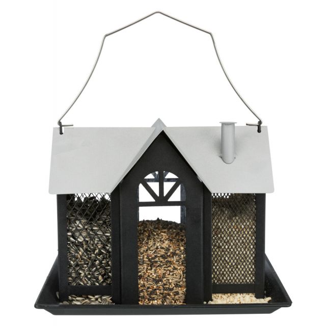 Trixie Vogelvoedrehuis Villa Zwart- 2.000 ml/26 × 19 × 19 cm