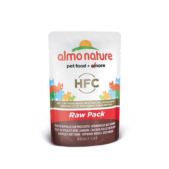 Almo Nature Raw Kip & Ham -55 gram
