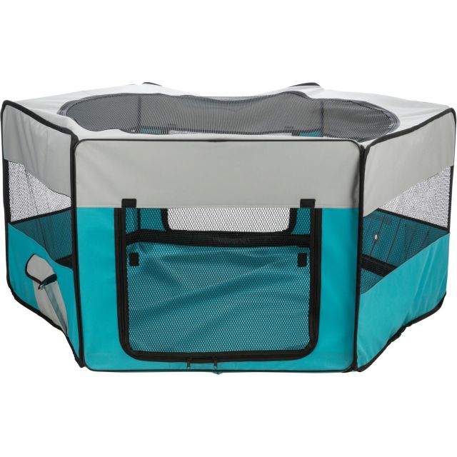 Trixie Ren Met Netbodem ø 150 × 65 cm -turquoise/lichtgrijs
