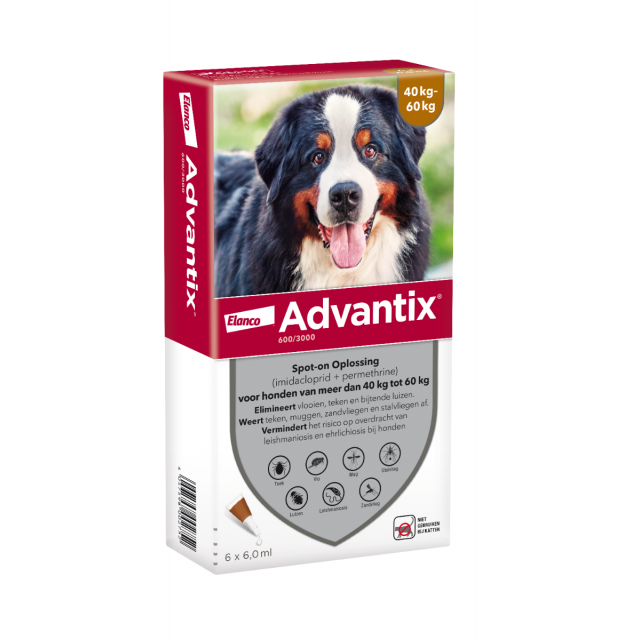 Advantix Hond 600 XXL (tussen 40-60 kg ) -6 pipet