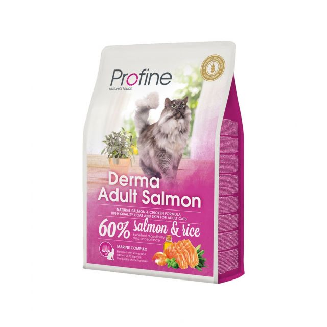 Profine Cat Derma Adult Zalm Met 60% Zalm & Rijst -2 kg 