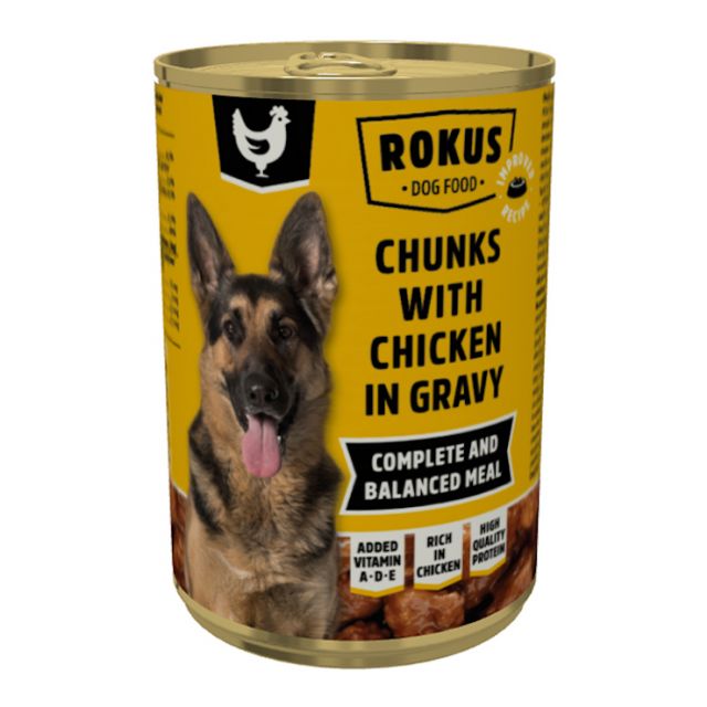 Rokus chunks dog adult chicken 415gr