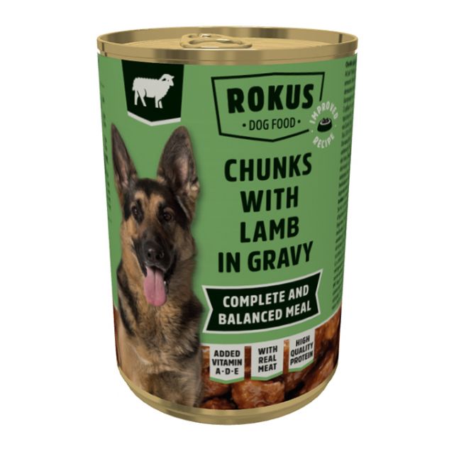 Rokus chunks dog adult lamb 415gr